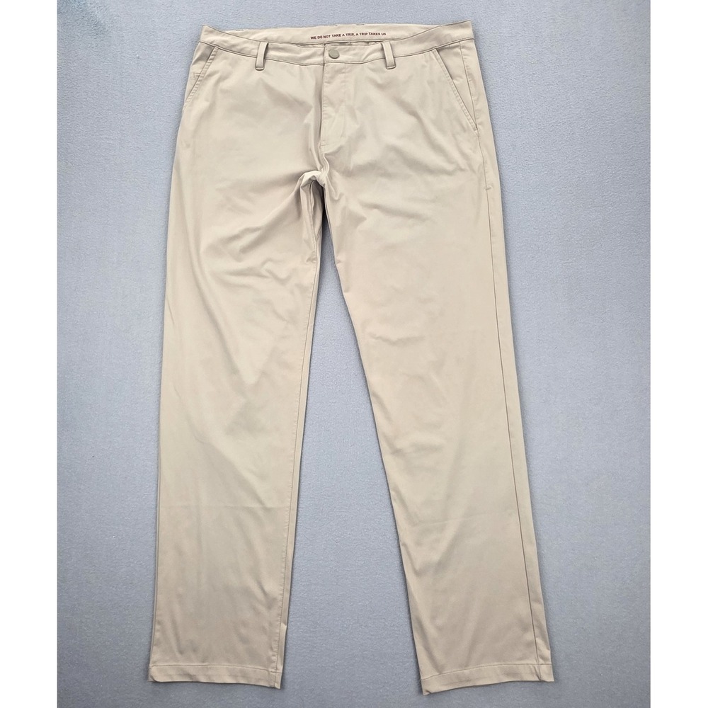 Rhone Commuter Pants Mens 38x32 Tan Performance Strectch Activewear Chino Golf